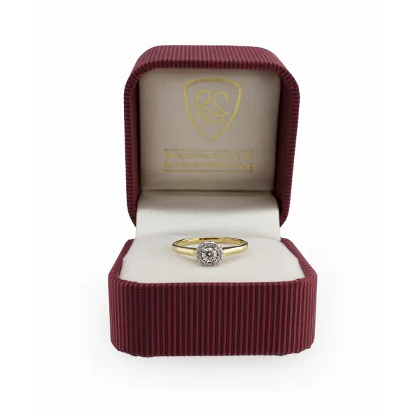 Pierścionek Zaręczynowy Z Brylantami 0,21ct RS0369