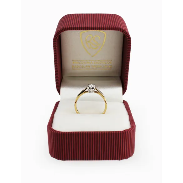 Pierścionek Zaręczynowy Z Brylantami 0,17ct RS0412