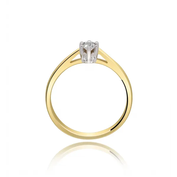 Pierścionek Zaręczynowy Z Brylantami 0,17ct RS0412