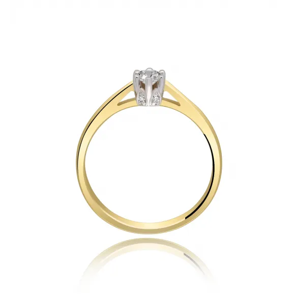 Pierścionek Zaręczynowy Z Brylantami 0,17ct RS0412