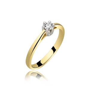 Pierścionek Zaręczynowy Z Brylantami 0,17ct RS0412