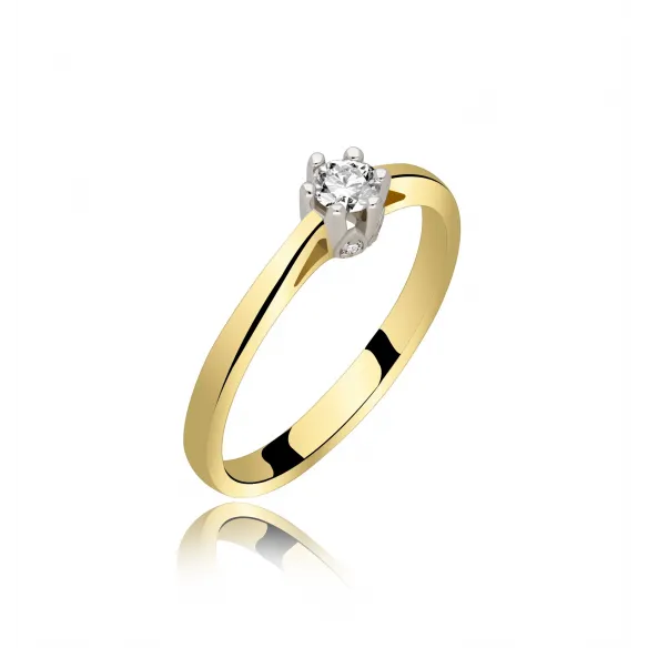 Pierścionek Zaręczynowy Z Brylantami 0,17ct RS0412
