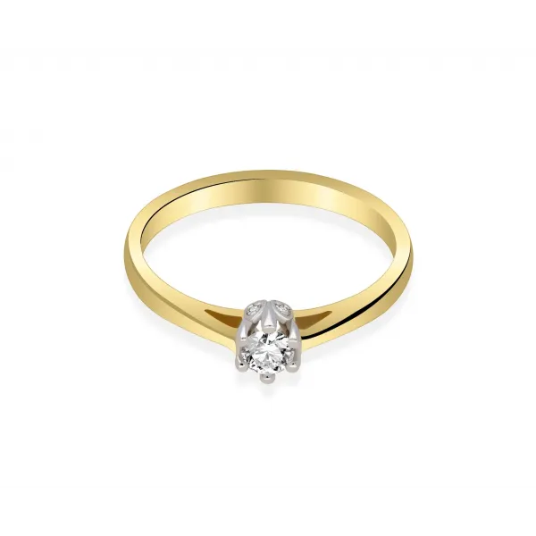 Pierścionek Zaręczynowy Z Brylantami 0,17ct RS0412