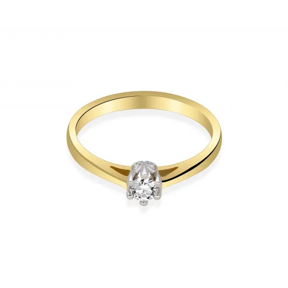 Pierścionek Zaręczynowy Z Brylantami 0,17ct RS0412