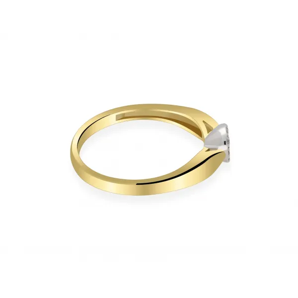 Złoty Pierścionek Z Brylantami 0,11 ct RS0217