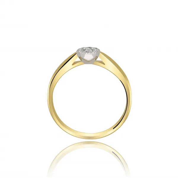 Złoty Pierścionek Z Brylantami 0,11 ct RS0217