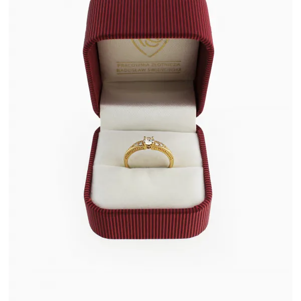 Złoty Pierścionek Z Brylantami 0,37ct RS0990