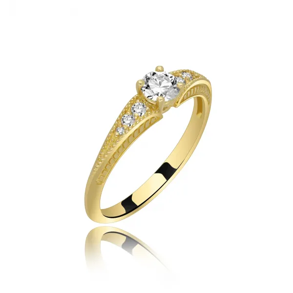Złoty Pierścionek Z Brylantami 0,37ct RS0990