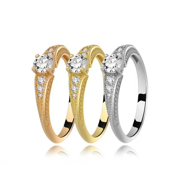 Złoty Pierścionek Z Brylantami 0,37ct RS0990