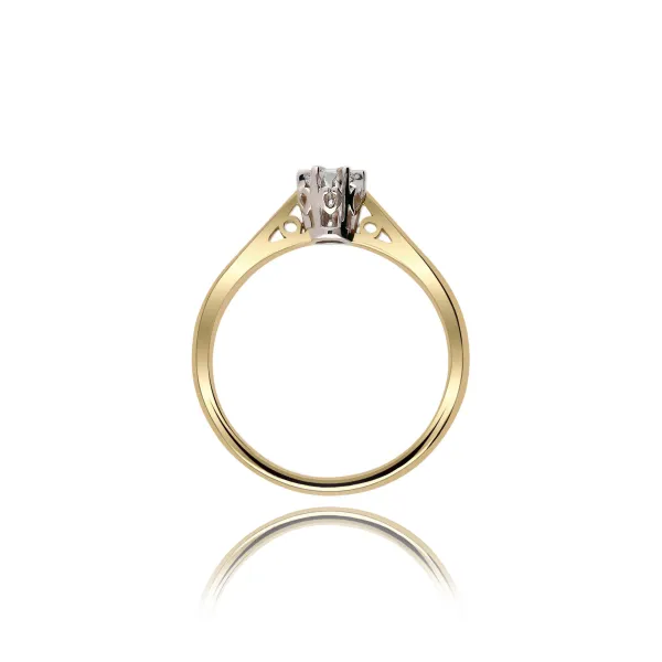 Pierścionek Złoty Z Brylantem 0,25ct RS0148