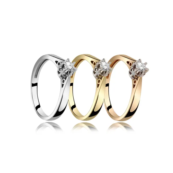 Pierścionek Złoty Z Brylantem 0,25ct RS0148