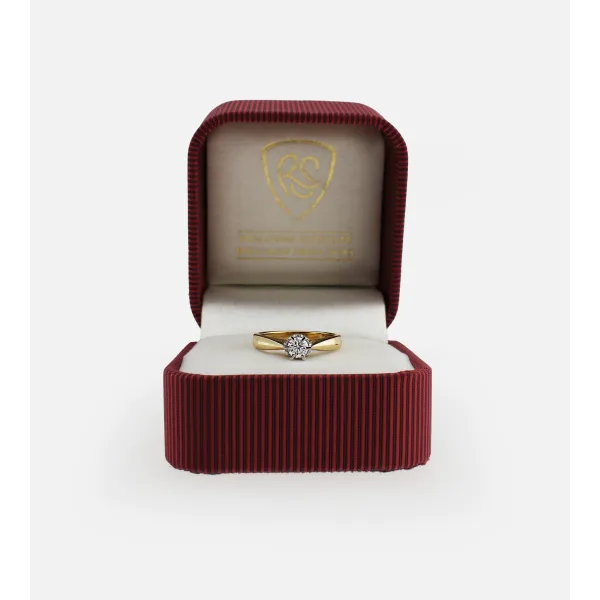 Pierścionek Złoty Z Brylantem 0,25ct RS0148