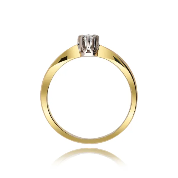 Pierścionek Złoty Z Brylantem 0,15ct RS0156
