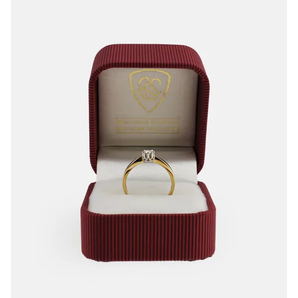 Pierścionek Złoty Z Brylantem 0,15ct RS0156