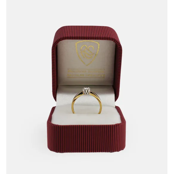 Pierścionek Złoty Z Brylantem 0,15ct RS0156