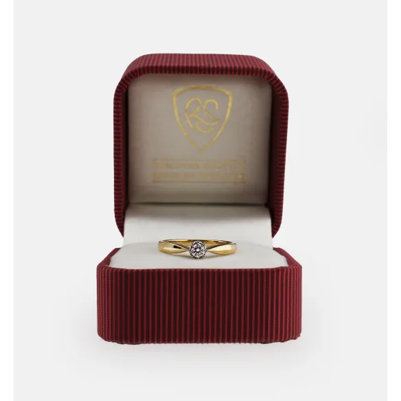 Pierścionek Złoty Z Brylantem 0,15ct RS0156