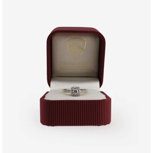 Pierścionek Złoty Z Brylantami 0,38ct RS0288