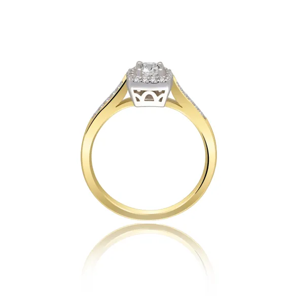 Pierścionek Złoty Z Brylantami 0,38ct RS0288