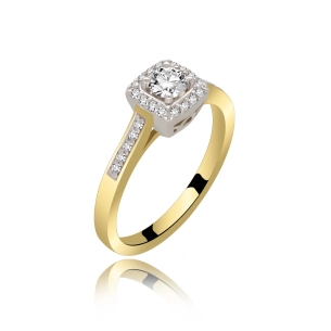 Pierścionek Złoty Z Brylantami 0,38ct RS0288