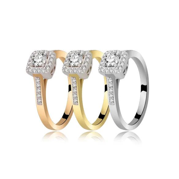 Pierścionek Złoty Z Brylantami 0,38ct RS0288