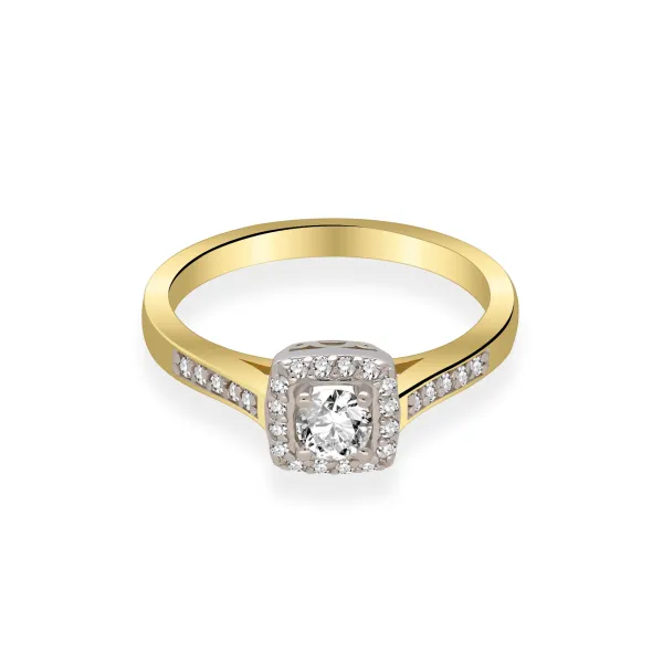 Pierścionek Złoty Z Brylantami 0,38ct RS0288