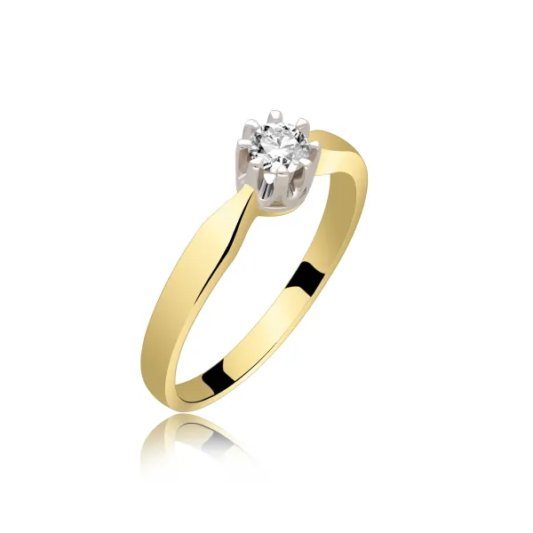 Pierścionek Złoty Z Brylantem 0,21ct RS0250