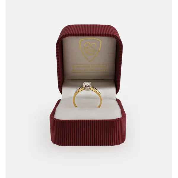 Pierścionek Złoty Z Brylantem 0,21ct RS0250