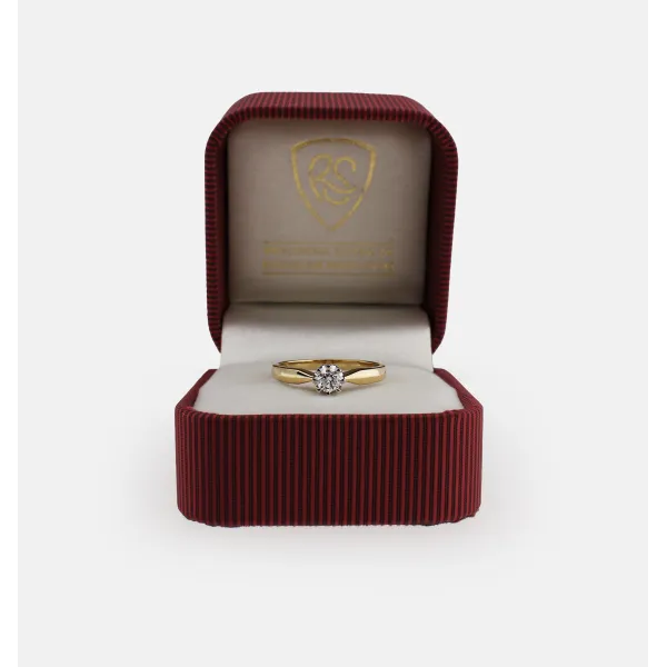 Pierścionek Złoty Z Brylantem 0,21ct RS0250