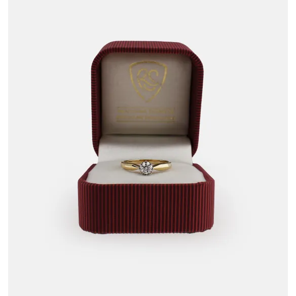 Pierścionek Złoty Z Brylantem 0,21ct RS0250