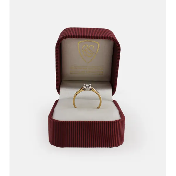 Pierścionek Złoty Z Brylantami 0,14ct RS0206