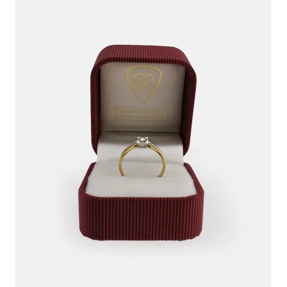 Pierścionek Złoty Z Brylantami 0,14ct RS0206