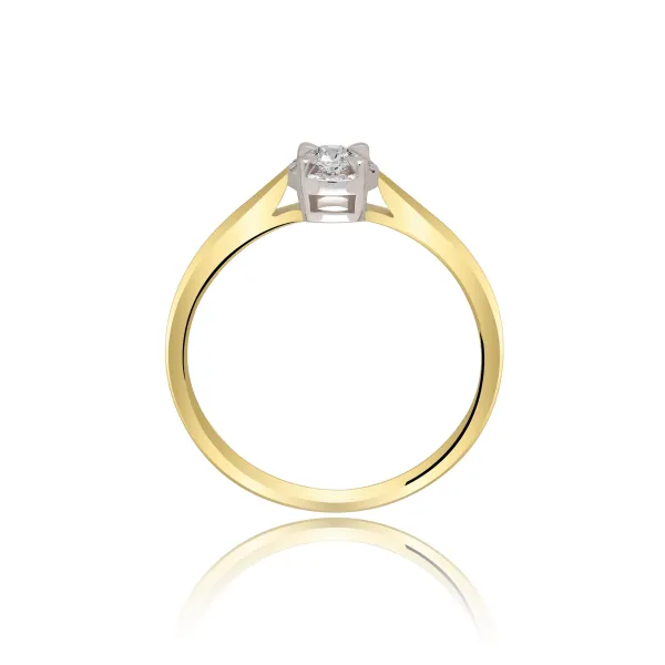Pierścionek Złoty Z Brylantami 0,14ct RS0206