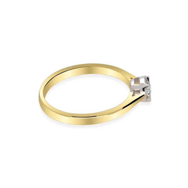 Pierścionek Złoty Z Brylantami 0,14ct RS0206