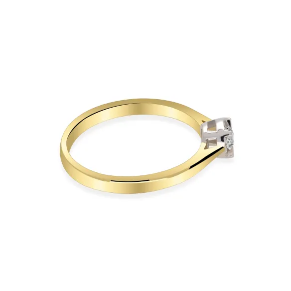Pierścionek Złoty Z Brylantami 0,14ct RS0206