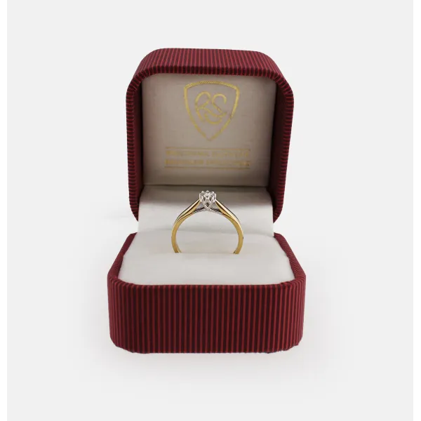 Pierścionek Złoty Z Brylantem 0,15ct RS0047