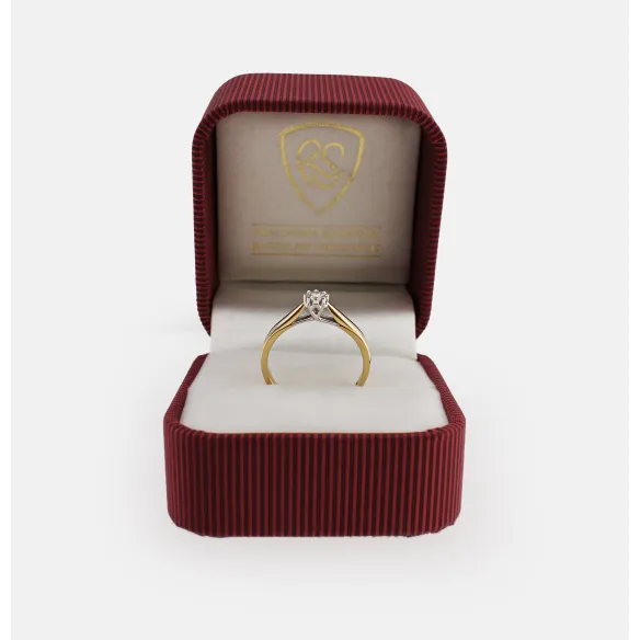 Pierścionek Złoty Z Brylantem 0,15ct RS0047