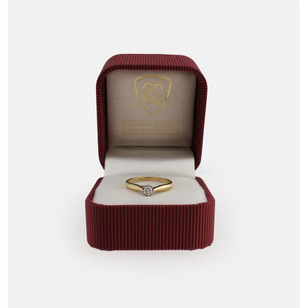 Pierścionek Złoty Z Brylantem 0,15ct RS0047