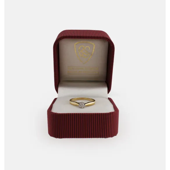 Pierścionek Złoty Z Brylantem 0,15ct RS0047