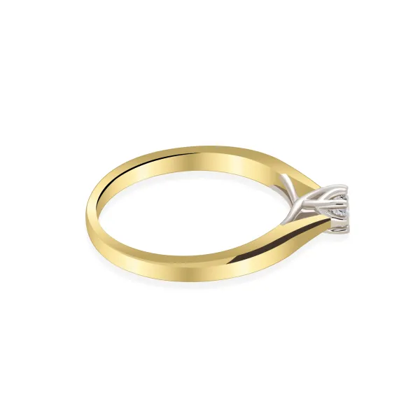 Pierścionek Złoty Z Brylantem 0,15ct RS0047