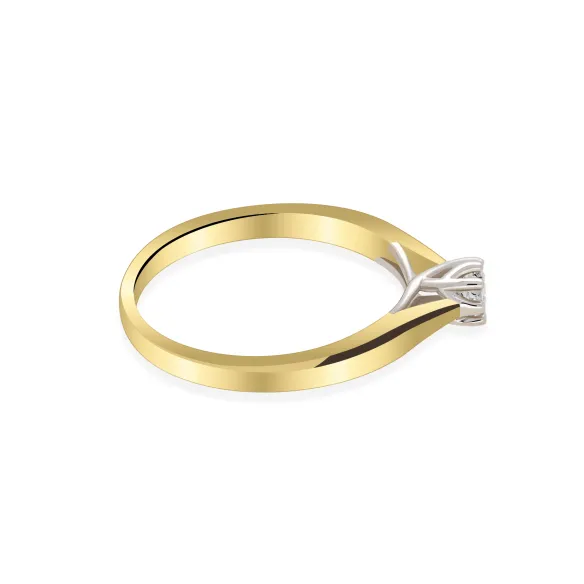 Pierścionek Złoty Z Brylantem 0,15ct RS0047