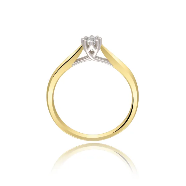 Pierścionek Złoty Z Brylantem 0,15ct RS0047