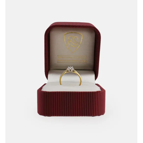 Pierścionek Złoty Z Brylantem 0,10ct RS0426