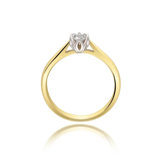 Pierścionek Złoty Z Brylantem 0,10ct RS0426