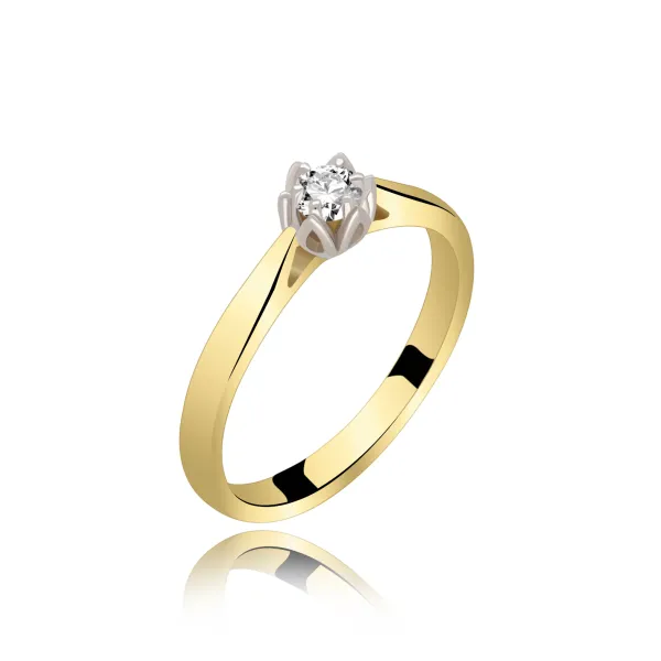Pierścionek Złoty Z Brylantem 0,10ct RS0426
