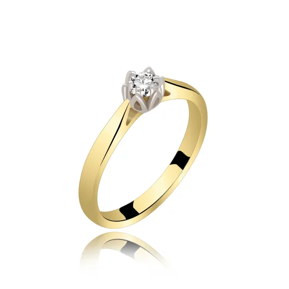 Pierścionek Złoty Z Brylantem 0,10ct RS0426