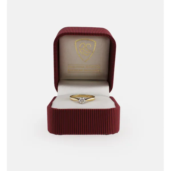 Pierścionek Złoty Z Brylantem 0,20ct RS0284