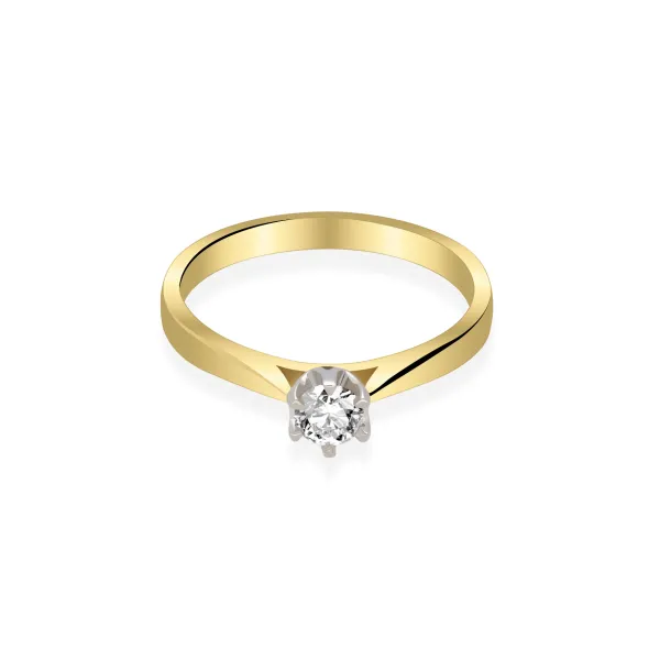 Pierścionek Złoty Z Brylantem 0,20ct RS0284