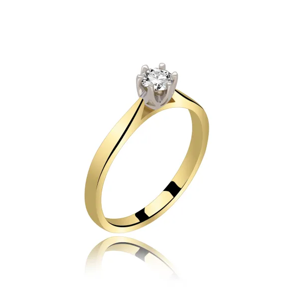Pierścionek Złoty Z Brylantem 0,20ct RS0284
