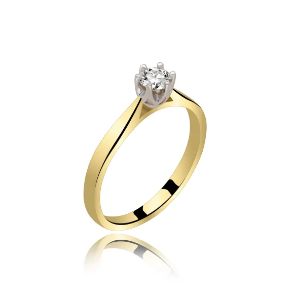 Pierścionek Złoty Z Brylantem 0,20ct RS0284