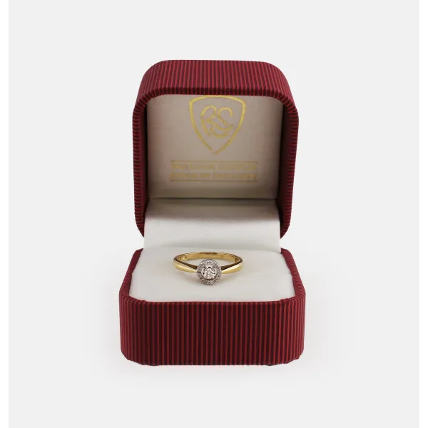 Pierścionek Złoty Z Brylantami 0,11ct RS0167